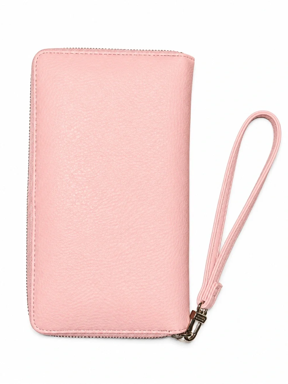 Steve Madden Light Pink Zip Wristlet with Metal Bar